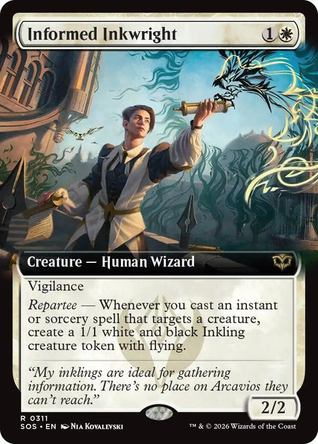 Image for Informed Inkwright (Extended Art) (311) (Foil) (Secrets of Strixhaven) - Magic: The Gathering