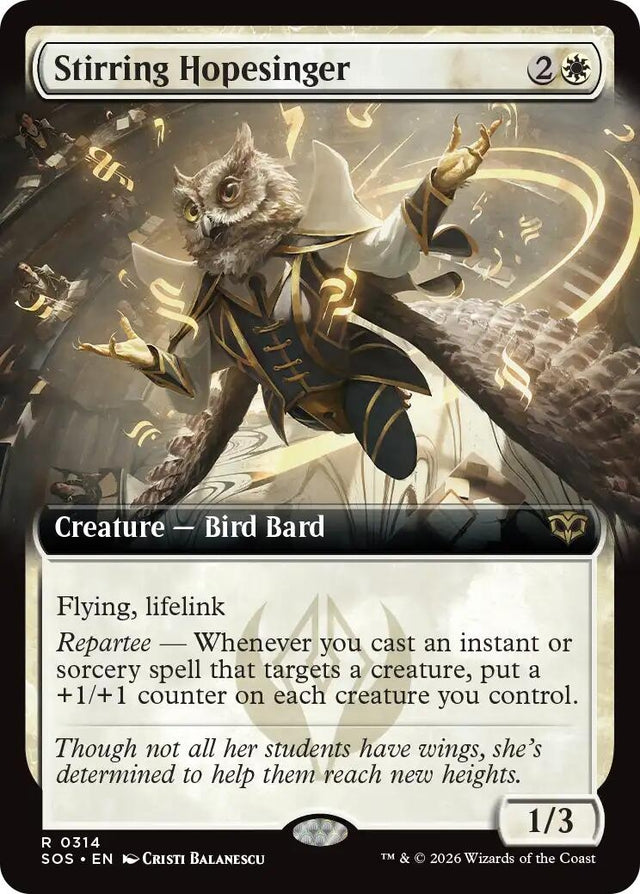 Image for Stirring Hopesinger (Extended Art) (314) (Secrets of Strixhaven) - Magic: The Gathering