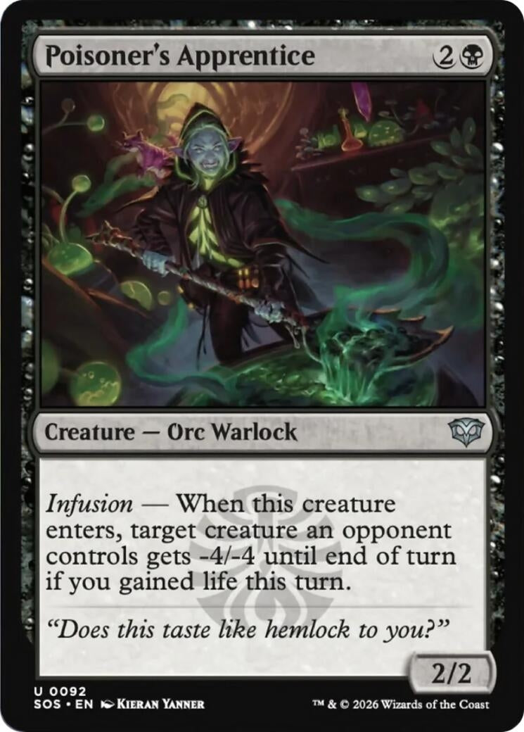 Image for Poisoner's Apprentice (92) (Foil) (Secrets of Strixhaven) - Magic: The Gathering