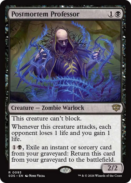 Image for Postmortem Professor (93) (Foil) (Secrets of Strixhaven) - Magic: The Gathering