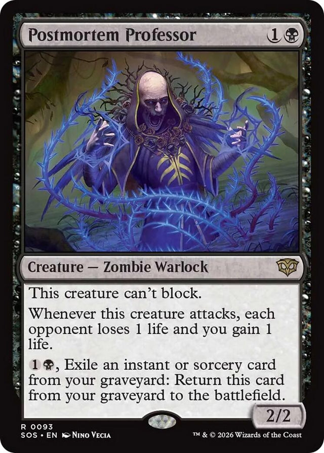 Image for Postmortem Professor (93) (Foil) (Secrets of Strixhaven) - Magic: The Gathering