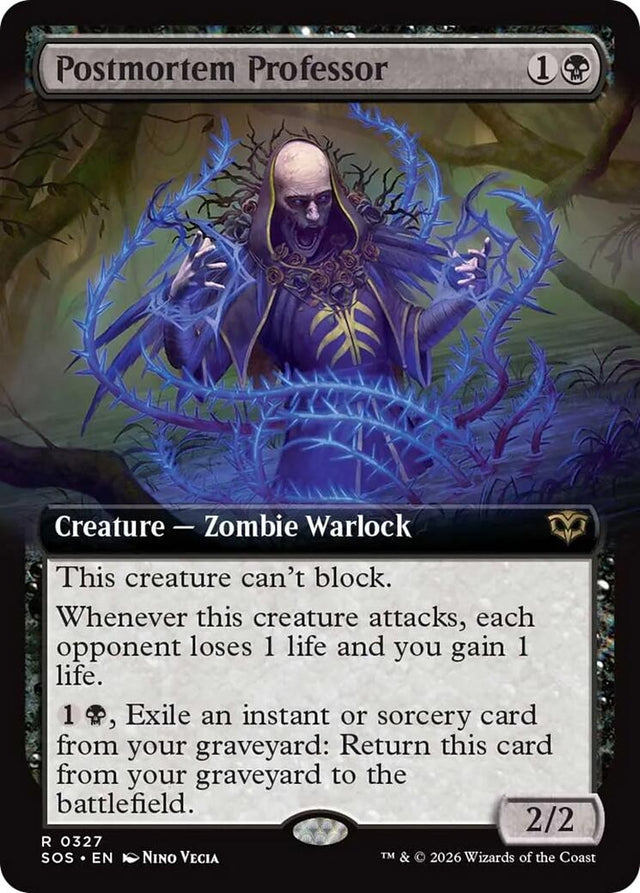 Image for Postmortem Professor (Extended Art) (327) (Foil) (Secrets of Strixhaven) - Magic: The Gathering
