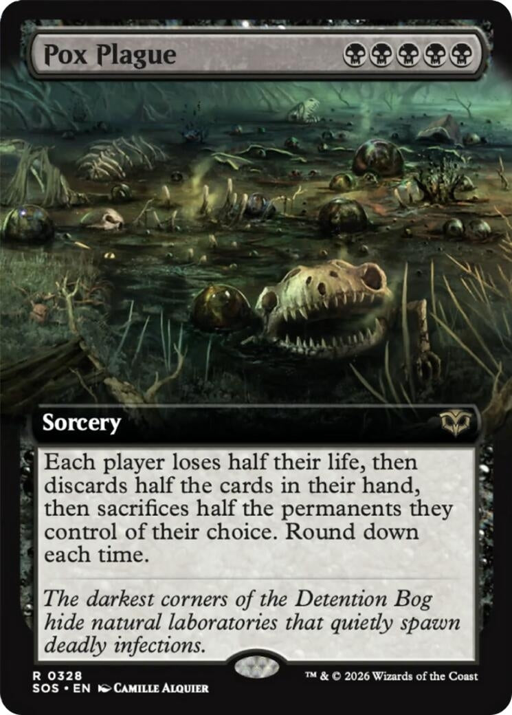 Image for Pox Plague (Extended Art) (328) (Foil) (Secrets of Strixhaven) - Magic: The Gathering