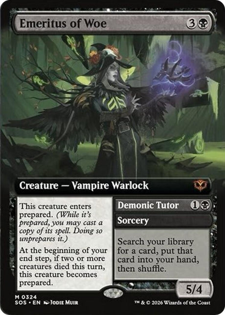 Image for Emeritus of Woe (Extended Art) (324) (Foil) (Secrets of Strixhaven) - Magic: The Gathering