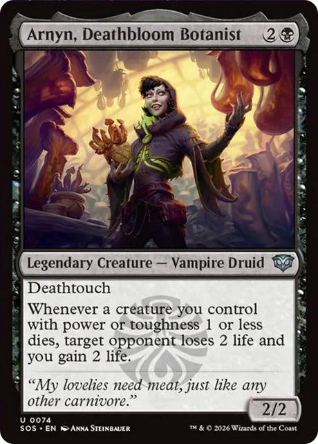 Image for Arnyn, Deathbloom Botanist (74) (Secrets of Strixhaven) - Magic: The Gathering