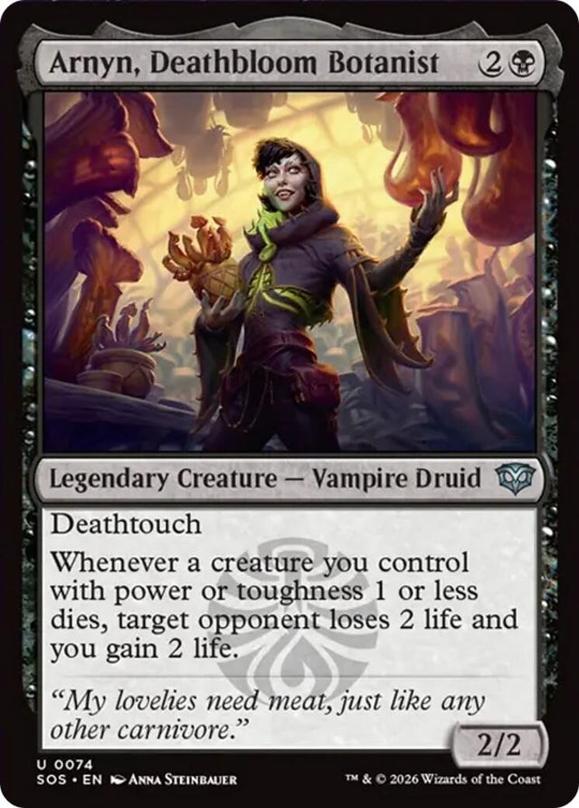 Image for Arnyn, Deathbloom Botanist (74) (Secrets of Strixhaven) - Magic: The Gathering