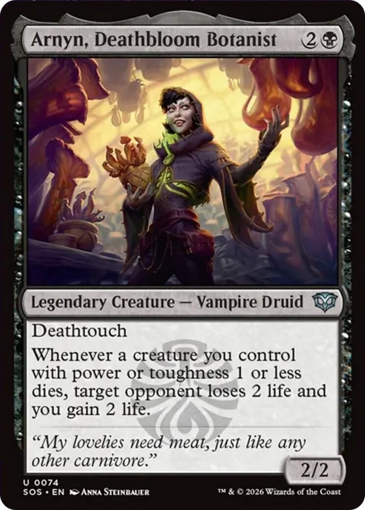 Image for Arnyn, Deathbloom Botanist (74) (Foil) (Secrets of Strixhaven) - Magic: The Gathering