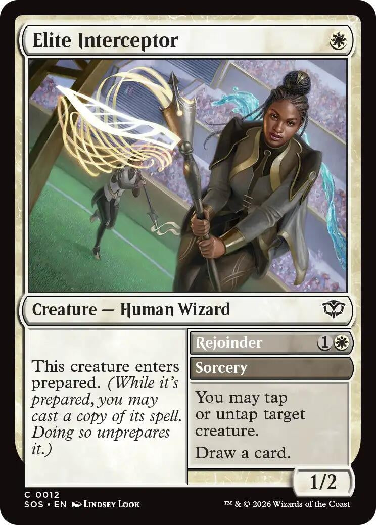 Image for Elite Interceptor (12) (Foil) (Secrets of Strixhaven) - Magic: The Gathering