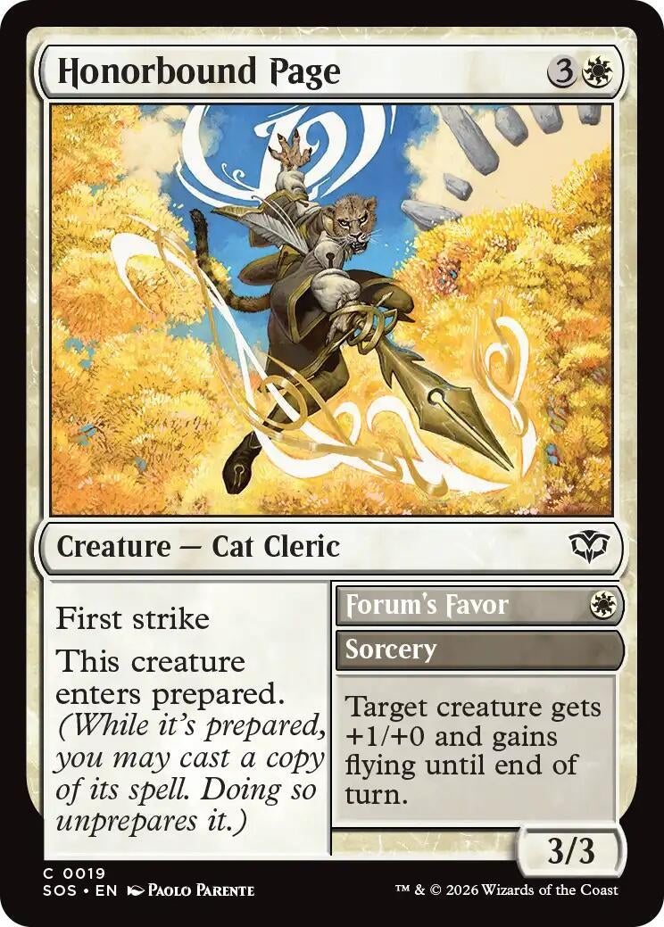 Image for Honorbound Page (19) (Foil) (Secrets of Strixhaven) - Magic: The Gathering