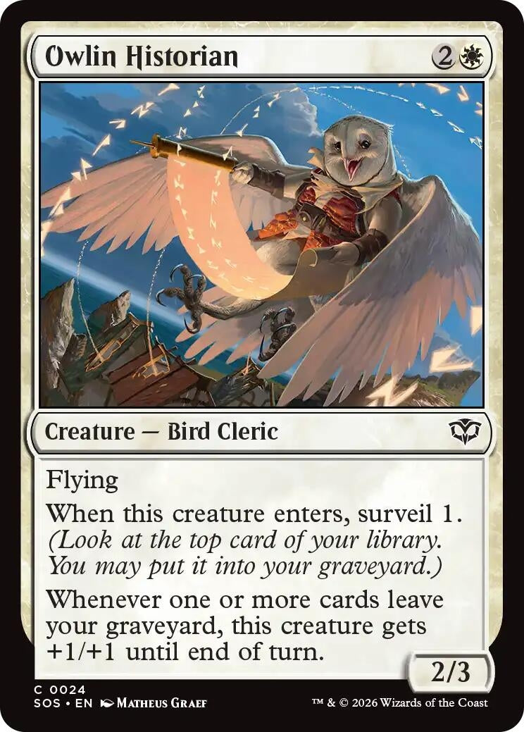 Image for Owlin Historian (24) (Foil) (Secrets of Strixhaven) - Magic: The Gathering