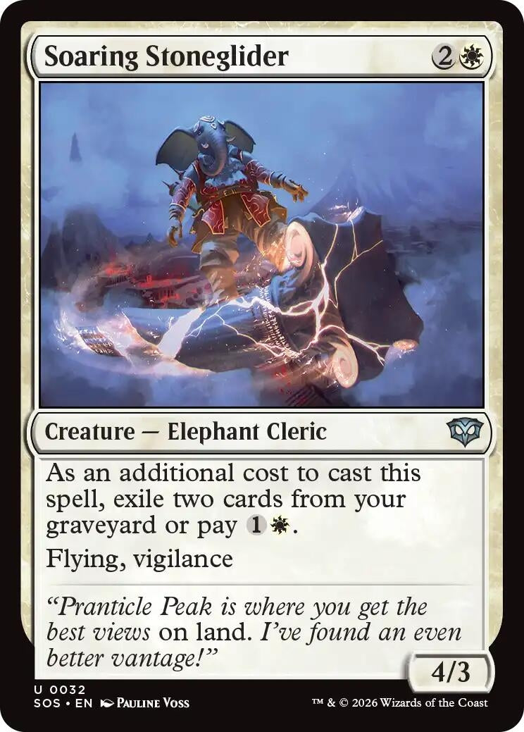 Image for Soaring Stoneglider (32) (Foil) (Secrets of Strixhaven) - Magic: The Gathering