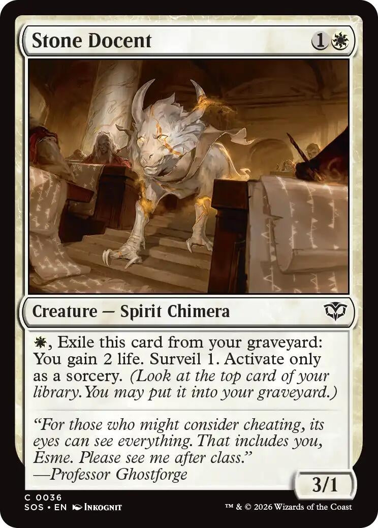 Image for Stone Docent (36) (Foil) (Secrets of Strixhaven) - Magic: The Gathering