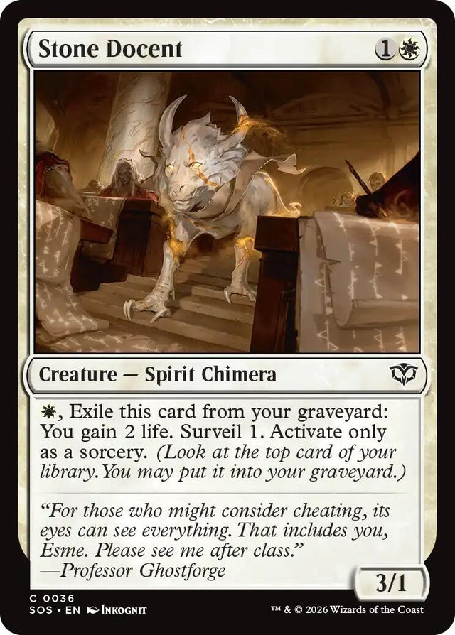 Image for Stone Docent (36) (Foil) (Secrets of Strixhaven) - Magic: The Gathering