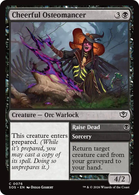 Image for Cheerful Osteomancer (76) (Foil) (Secrets of Strixhaven) - Magic: The Gathering