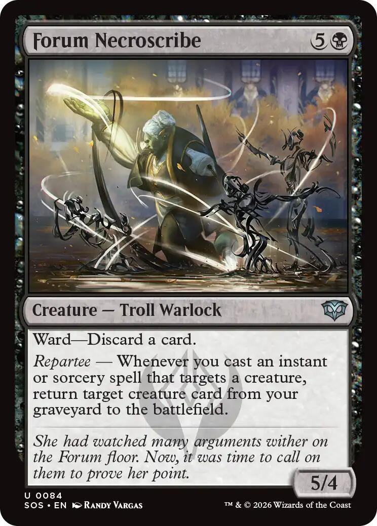 Image for Forum Necroscribe (84) (Foil) (Secrets of Strixhaven) - Magic: The Gathering