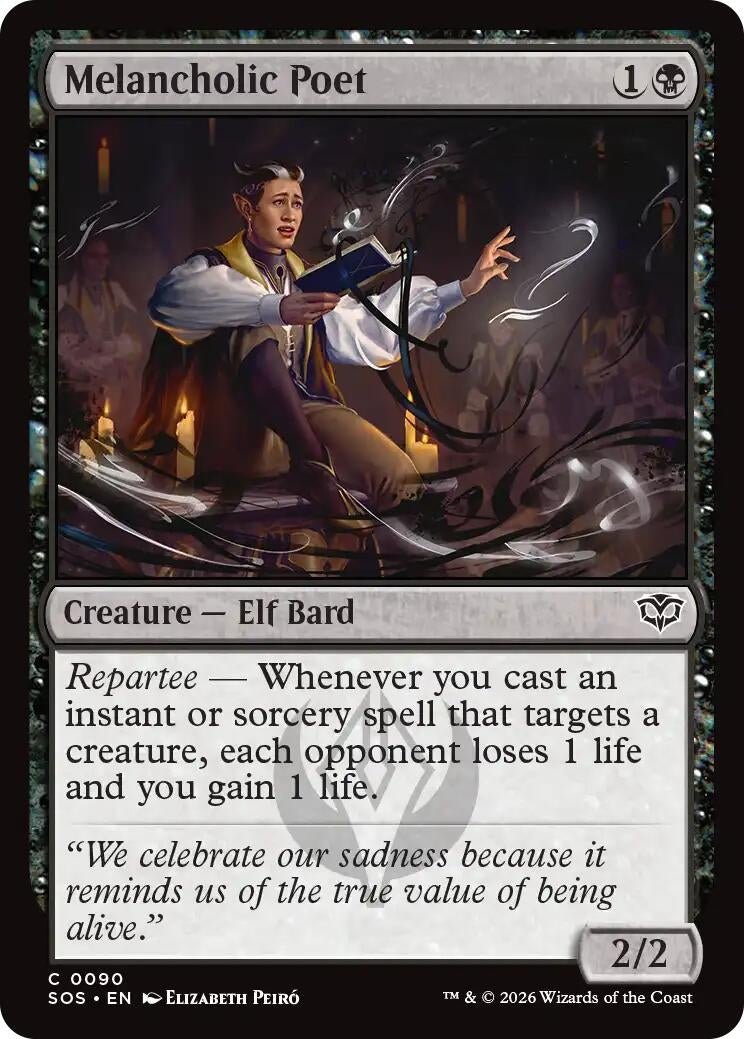 Image for Melancholic Poet (90) (Foil) (Secrets of Strixhaven) - Magic: The Gathering