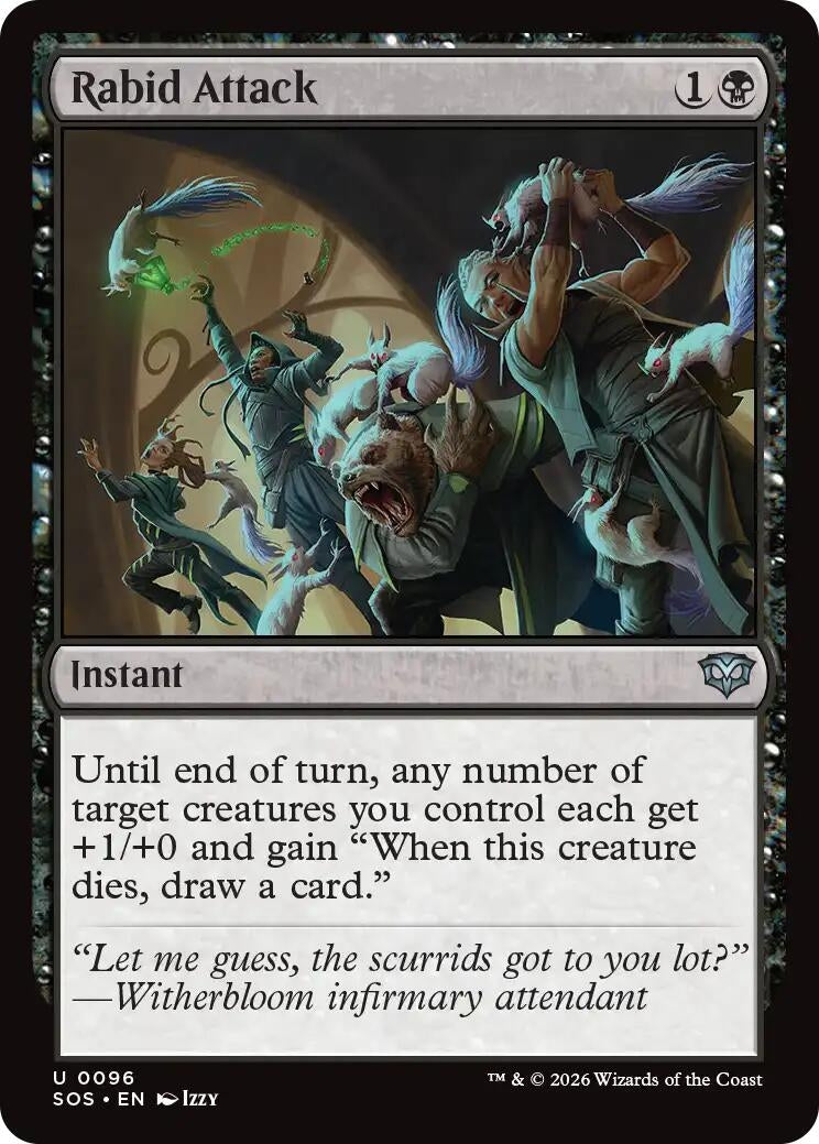 Image for Rabid Attack (96) (Foil) (Secrets of Strixhaven) - Magic: The Gathering