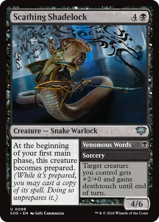 Image for Scathing Shadelock (98) (Foil) (Secrets of Strixhaven) - Magic: The Gathering