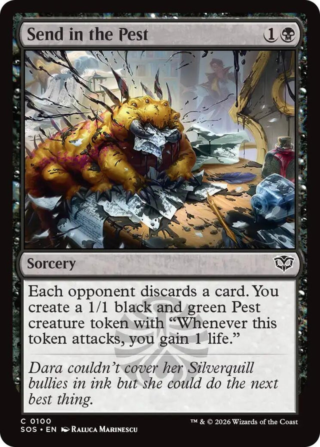 Image for Send in the Pest (100) (Foil) (Secrets of Strixhaven) - Magic: The Gathering