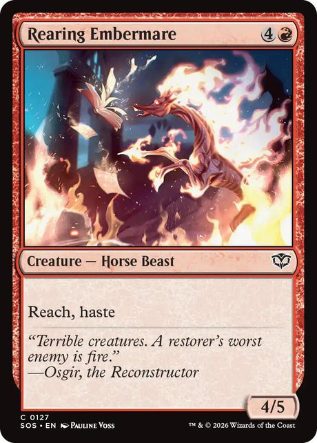 Image for Rearing Embermare (127) (Foil) (Secrets of Strixhaven) - Magic: The Gathering