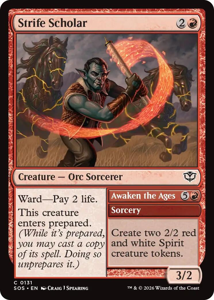 Image for Strife Scholar (131) (Foil) (Secrets of Strixhaven) - Magic: The Gathering