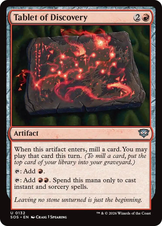 Image for Tablet of Discovery (132) (Foil) (Secrets of Strixhaven) - Magic: The Gathering