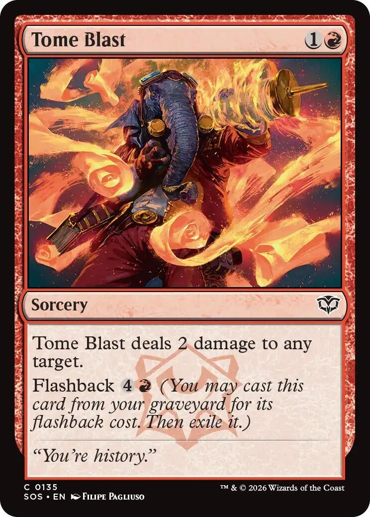 Image for Tome Blast (135) (Foil) (Secrets of Strixhaven) - Magic: The Gathering