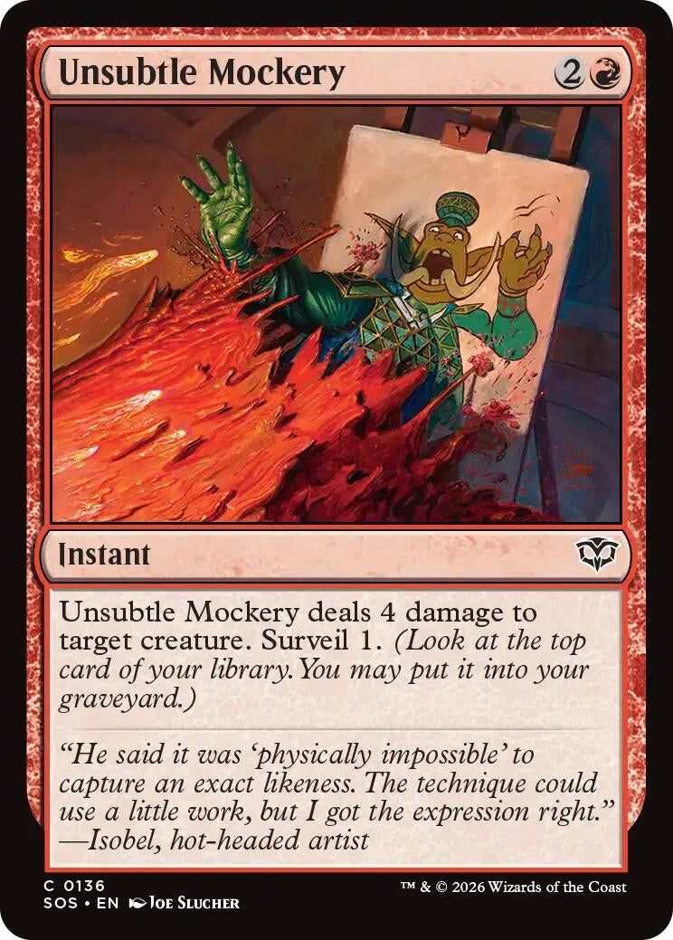 Image for Unsubtle Mockery (136) (Foil) (Secrets of Strixhaven) - Magic: The Gathering