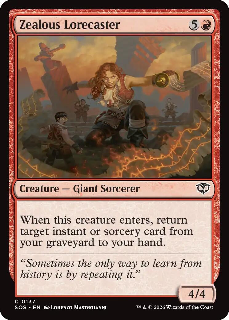 Image for Zealous Lorecaster (137) (Secrets of Strixhaven) - Magic: The Gathering