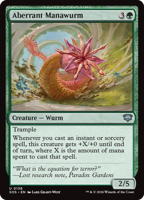 Image for Aberrant Manawurm (138) (Secrets of Strixhaven) - Magic: The Gathering
