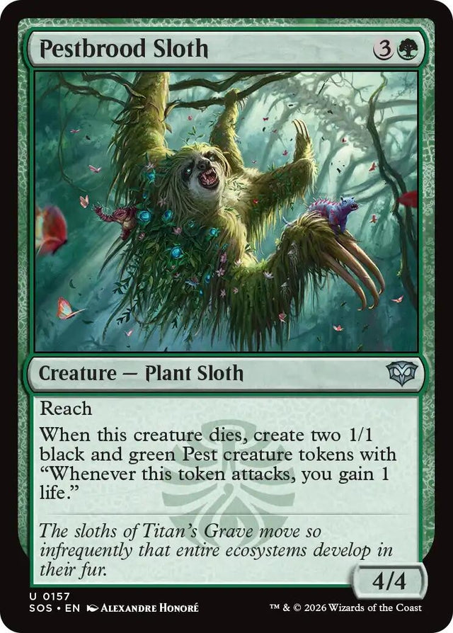 Image for Pestbrood Sloth (157) (Foil) (Secrets of Strixhaven) - Magic: The Gathering