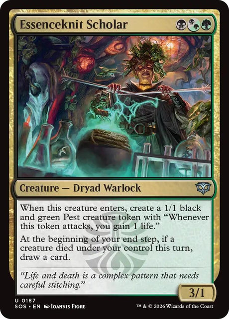 Image for Essenceknit Scholar (187) (Secrets of Strixhaven) - Magic: The Gathering