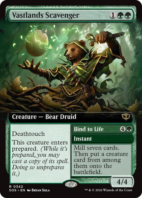 Image for Vastlands Scavenger (Extended Art) (342) (Foil) (Secrets of Strixhaven) - Magic: The Gathering
