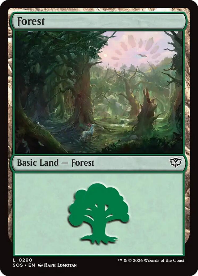 Image for Forest (0280) (280) (Foil) (Secrets of Strixhaven) - Magic: The Gathering