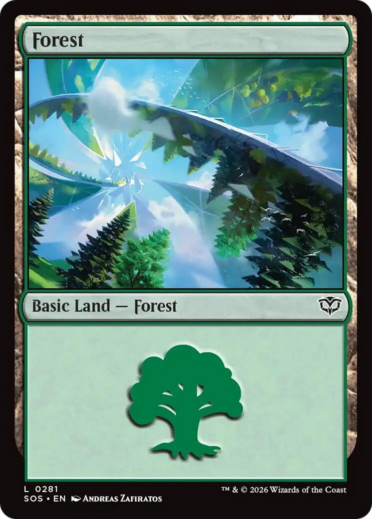 Image for Forest (0281) (281) (Foil) (Secrets of Strixhaven) - Magic: The Gathering