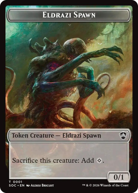 Image for Eldrazi Spawn // Worm Double-Sided Token (1 // 26) (Foil) (Commander: Secrets of Strixhaven) - Magic: The Gathering