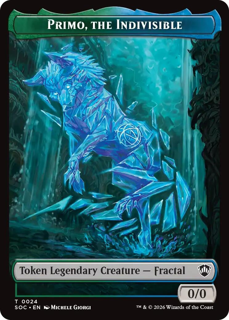Image for Primo, The Indivisible // Treasure Double-Sided Token (24 // 12) (Commander: Secrets of Strixhaven) - Magic: The Gathering