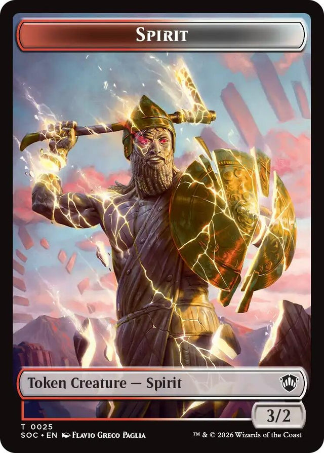 Image for Spirit (0025) // Rogue Double-Sided Token (25 // 10) (Foil) (Commander: Secrets of Strixhaven) - Magic: The Gathering