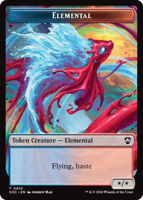 Image for Elemental (0019) // Copy Double-Sided Token (19 // 1) (Commander: Secrets of Strixhaven) - Magic: The Gathering