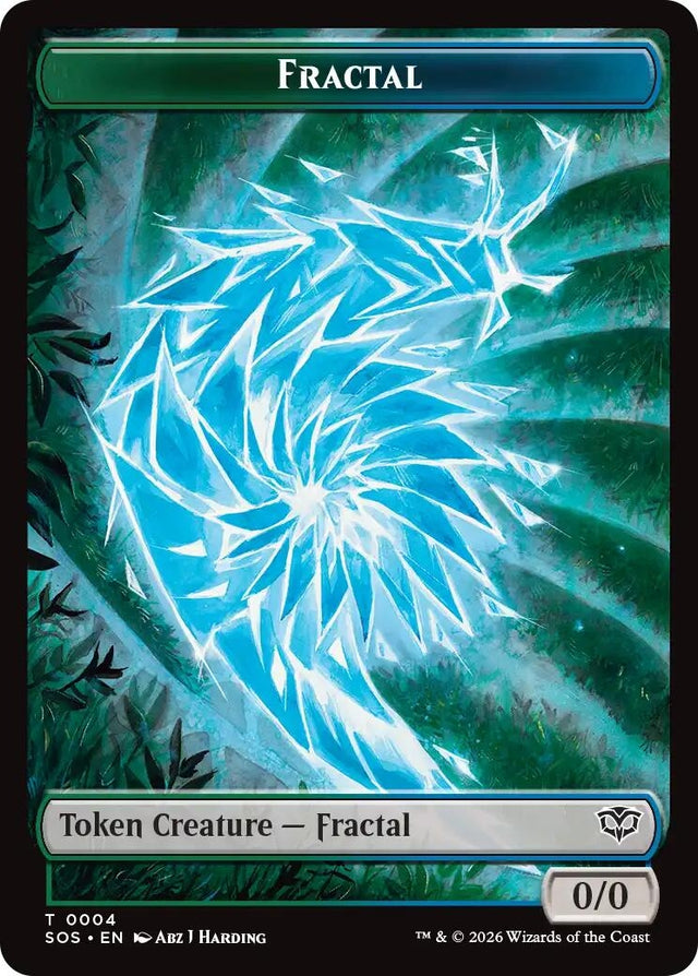 Image for Fractal (0004) // Pest (0008) Double-Sided Token (4 // 8) (Foil) (Secrets of Strixhaven) - Magic: The Gathering