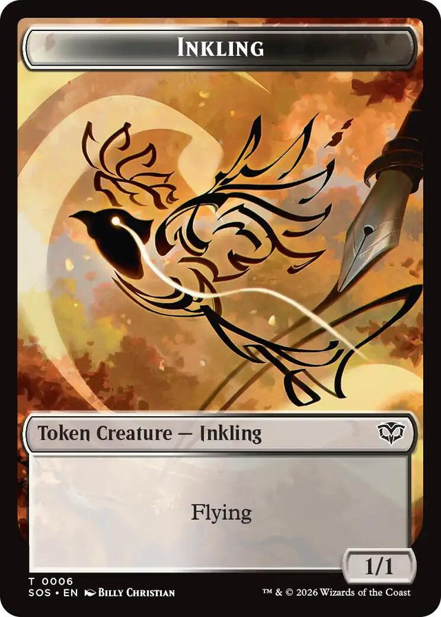 Image for Inkling (0006) // Spirit (0010) Double-Sided Token (6 // 10) (Secrets of Strixhaven) - Magic: The Gathering