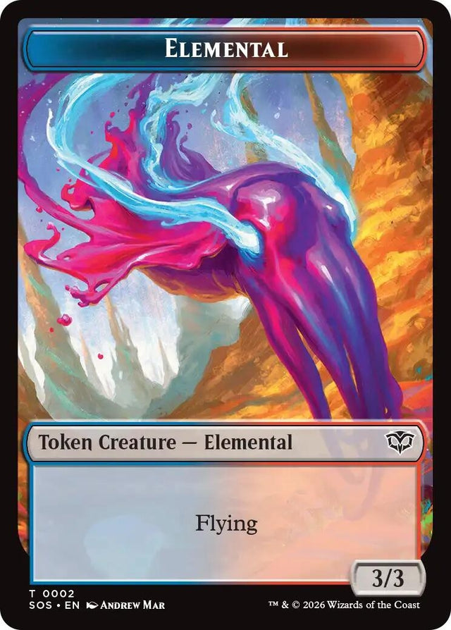 Image for Elemental (0002) // Treasure Double-Sided Token (2 // 12) (Secrets of Strixhaven) - Magic: The Gathering