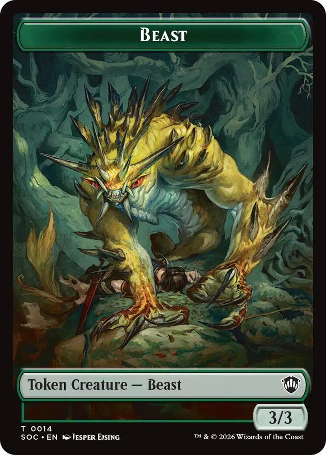 Image for Beast // Primo, The Indivisible Double-Sided Token (14 // 24) (Foil) (Commander: Secrets of Strixhaven) - Magic: The Gathering