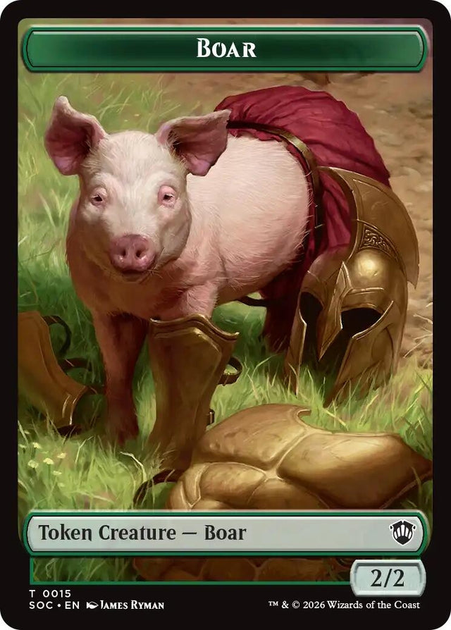 Image for Boar // Frog Lizard Double-Sided Token (15 // 16) (Foil) (Commander: Secrets of Strixhaven) - Magic: The Gathering
