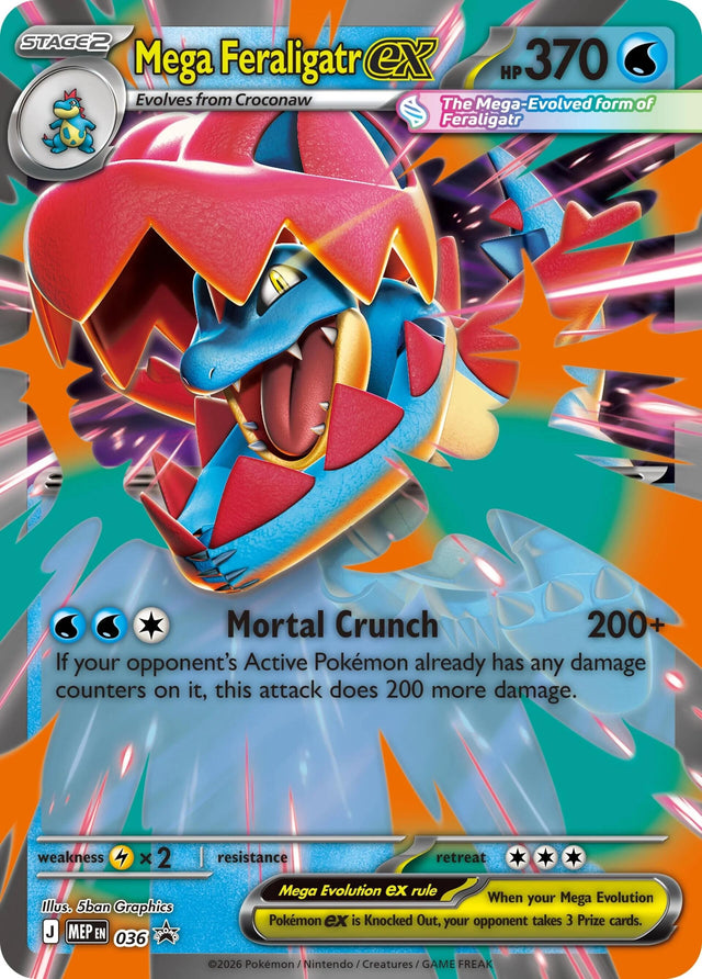 Image for Mega Feraligatr ex (036) (Holofoil) (Jumbo Cards) - Pokemon