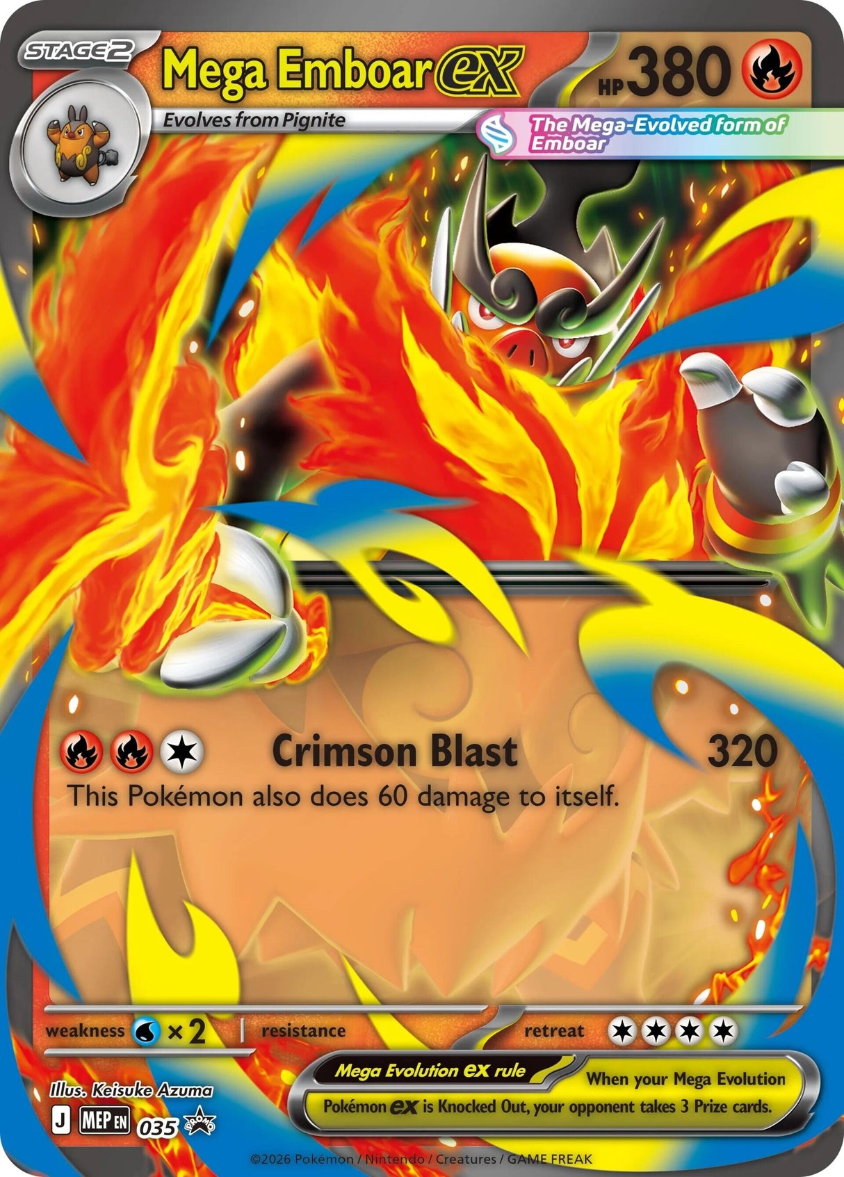 Image for Mega Emboar ex - 035 (035) (Holofoil) (ME: Mega Evolution Promo) - Pokemon