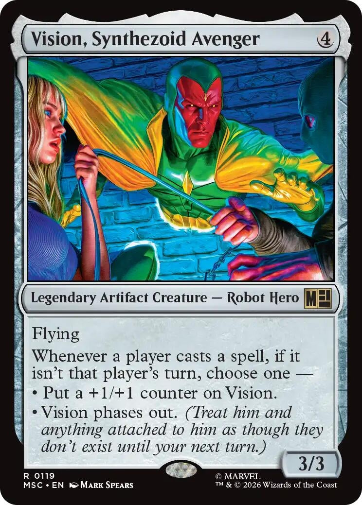 Image for Vision, Synthezoid Avenger (Surge Foil) (119) (Foil) (Commander: Marvel Super Heroes) - Magic: The Gathering