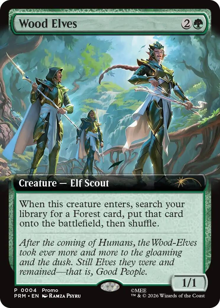 Image for Wood Elves (Extended Art) (4) (Unique and Miscellaneous Promos) (UMP) - Magic: The Gathering