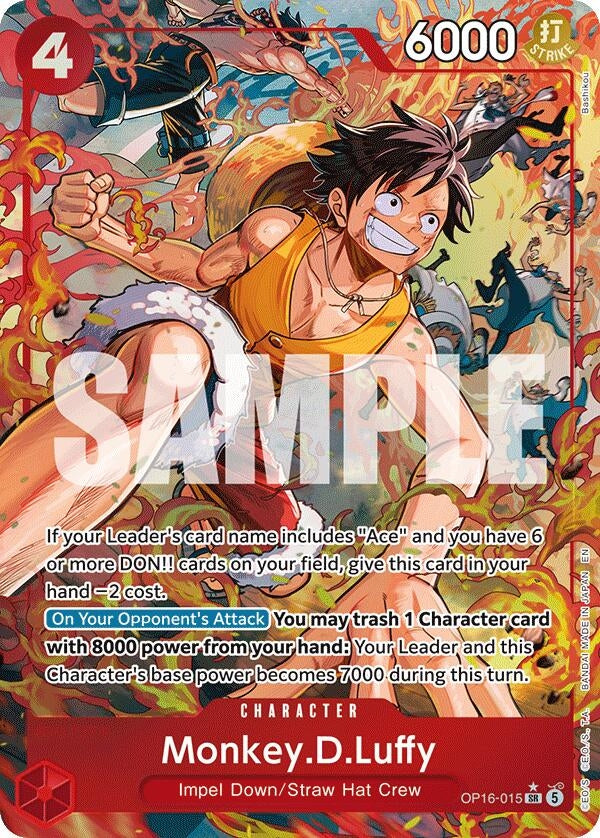 Image for Monkey.D.Luffy (Alternate Art) (OP16-015) (Foil) (The Time of Battle) - One Piece Card Game