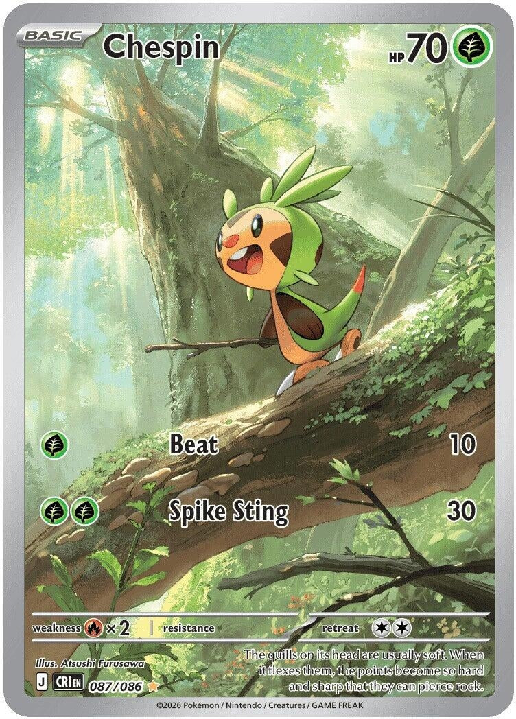 Chespin (087/086) (Holofoil) (ME04: Chaos Rising)